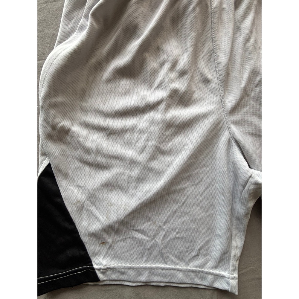 Adidas Primegreen Mens Athletic Shorts White Black Size Large Mesh Gym Training - Picture 7 of 10